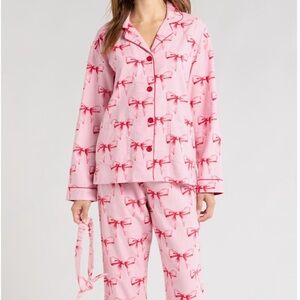 PJ salvage pink bow pajamas